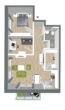 Kapitalanlage! Villa Carl WHG 12 -Wohnen mit Service in Gnarrenburg - Grundriss WHG 12