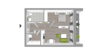 HasenburgVilla WHG 05 - Wohnen mit Service in Remels, KfW Effizienzhaus 40 QNG - HasenburgVilla_WHG 05_Grundriss 3D