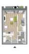 Villa Kutenhult WHG 02 - Wohnen mit Service in Kutenholz! Klimafreundlicher Neubau - KfW Effizienzhaus-Stufe 40 - EG_Einzelgrundriss WHG 02
