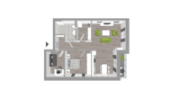 HasenburgVilla WHG 12 - Wohnen mit Service in Remels, KfW Effizienzhaus 40 QNG - HasenburgVilla_WHG 12_Grundriss 3D