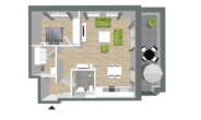 Villa Kutenhult WHG 16 - Wohnen mit Service in Kutenholz! Klimafreundlicher Neubau - KfW Effizienzhaus-Stufe 40 - STG_Einzelgrundriss WHG 16